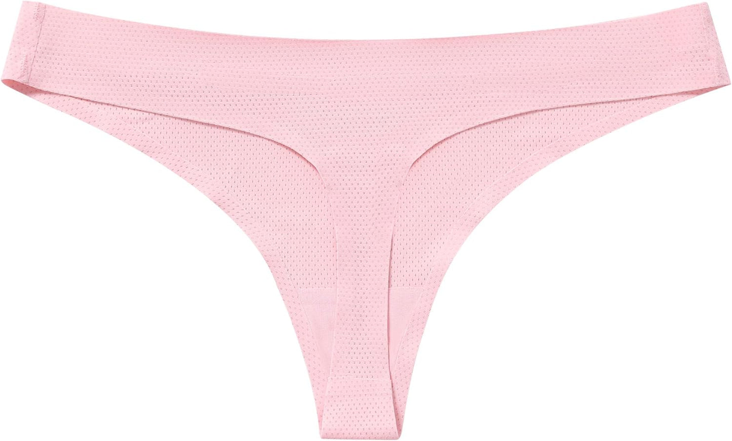 Seamless Women Underwear Thongs,No Show Ladies Thong,No Line Workout Breathable Comfortable Panties,Soft Undies,5-Pack