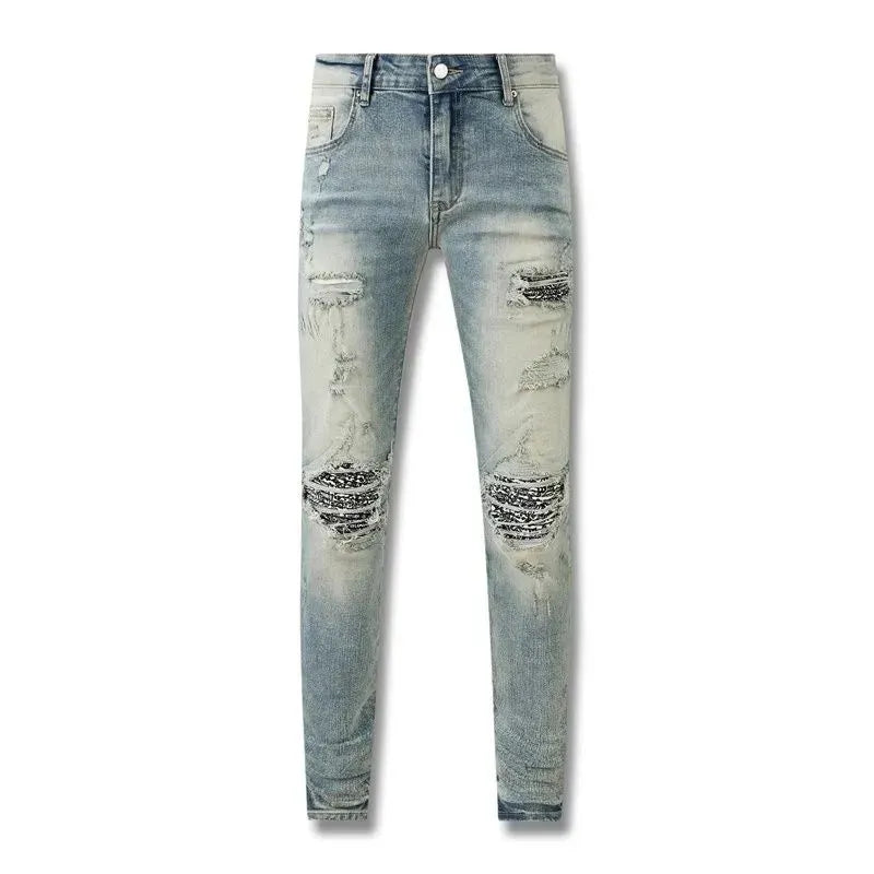 Men'S Jeans Designer Ksubi Jeans Miri Jeans Denim Jeans with Holes Mens Straight Leg Zipper Amari Jeans Hip Hop Stretch Slim-Fit Trousers True Jeans