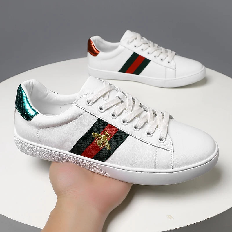 Sneakers Man Flat High-Quality Casual Sports Leather Comfortable Walking Shoes Luxury Design Original Skate Shoes for Men