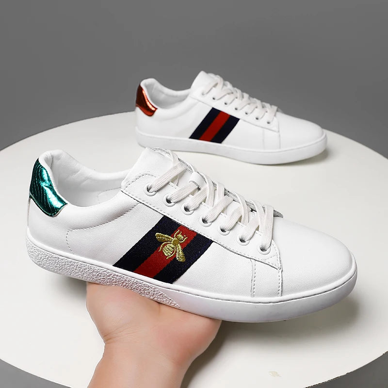 Sneakers Man Flat High-Quality Casual Sports Leather Comfortable Walking Shoes Luxury Design Original Skate Shoes for Men