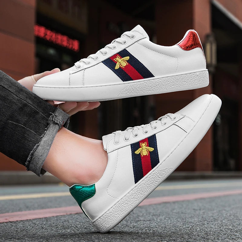 Sneakers Man Flat High-Quality Casual Sports Leather Comfortable Walking Shoes Luxury Design Original Skate Shoes for Men