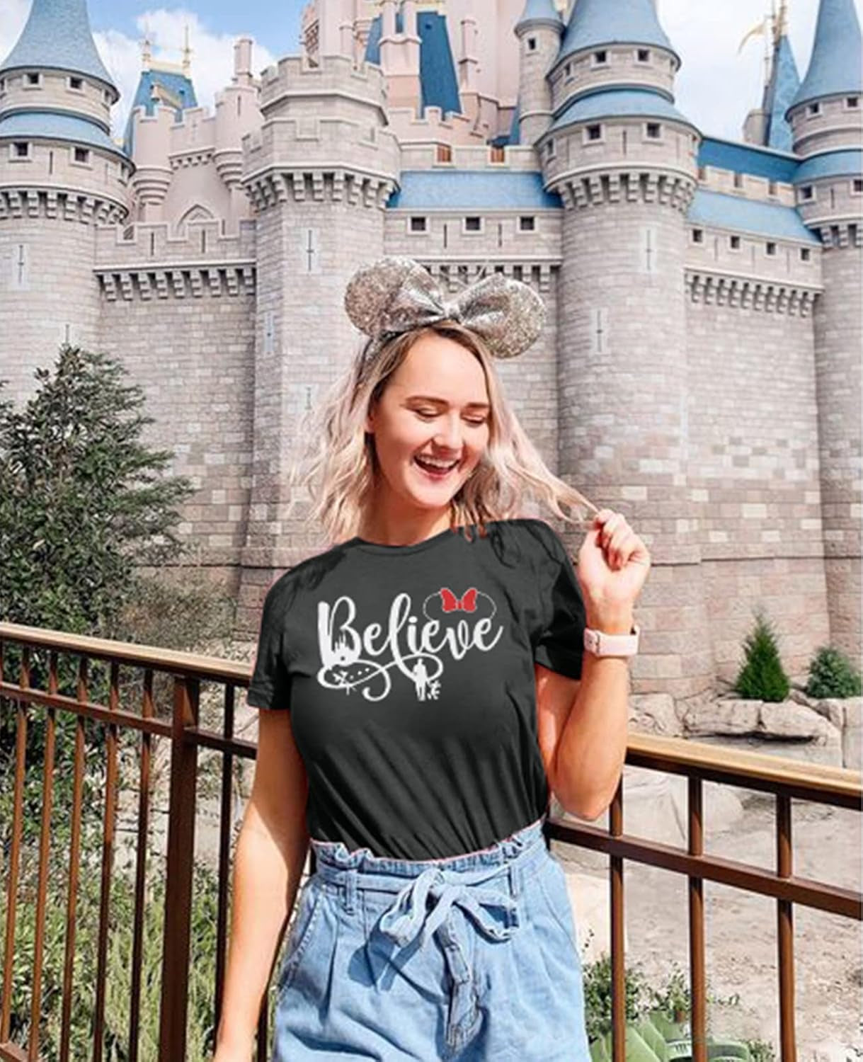 Magical Shirts for Women Magic Kingdom Shirt Happiest Place on Earth Shirt Family Vacation Tee Summer Short Sleeve Tops