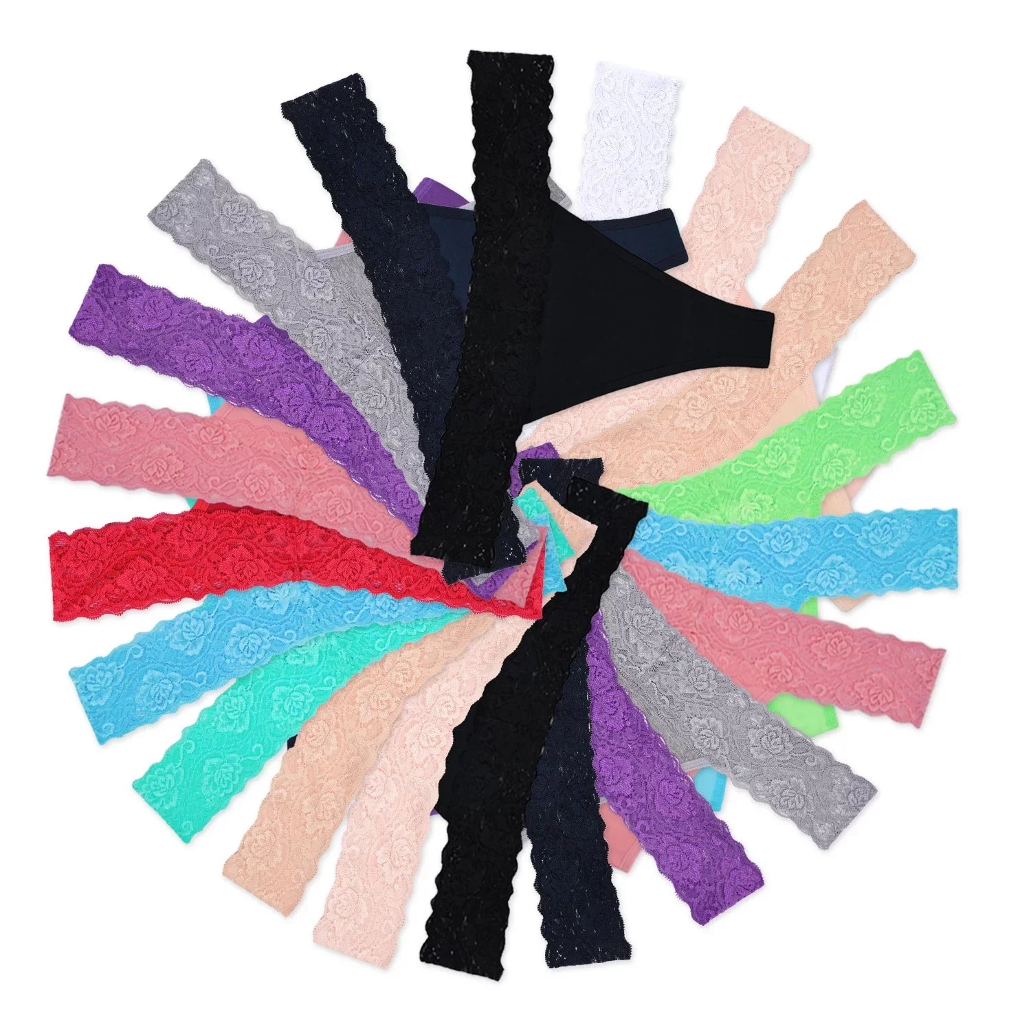 Sexy Lace Thongs for Women Thong Underwear Women Lace T-Back Panties Women Underwear Cotton Thongs Cheeky,10 Pack