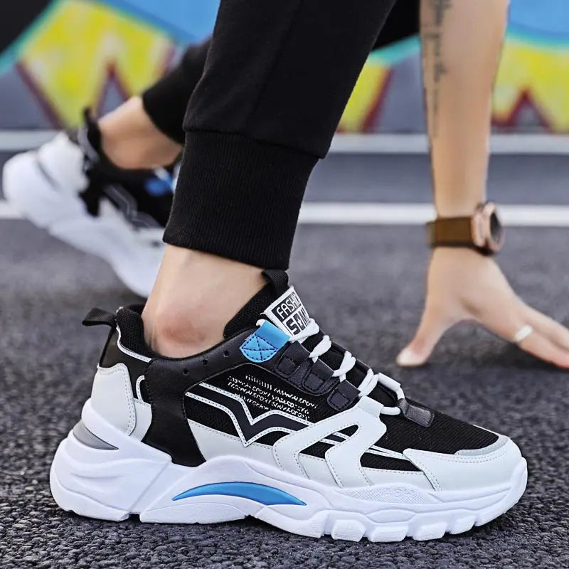 Big Size Chunky Height Man Sneakers Women Sport Shoes Man Running Shoes Men Sports Shoes for Boys Black Blue White Toning D-753