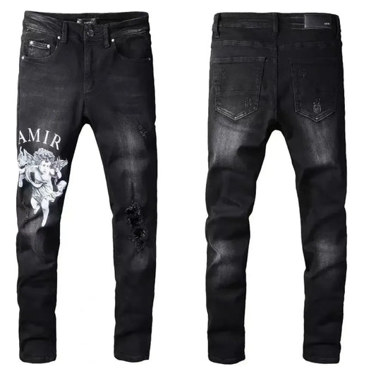 Men'S Jeans Designer Ksubi Jeans Miri Jeans Denim Jeans with Holes Mens Straight Leg Zipper Amari Jeans Hip Hop Stretch Slim-Fit Trousers True Jeans