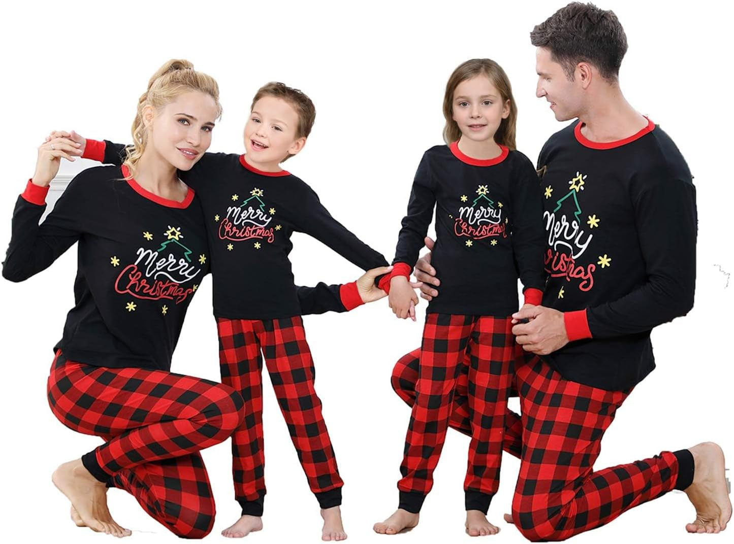 Family Pajamas for Christmas Halloween Thankgiving Hanukkah 100% Cotton Matching Family Xmas Pjs for Women Men Kids