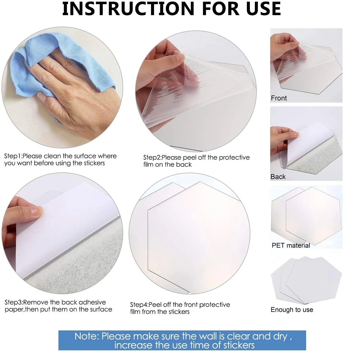 12 Pieces Removable Acrylic Hexagon Mirror Wall Stickers Decals for Home Living Room Bedroom Decor Art DIY Home Decoration