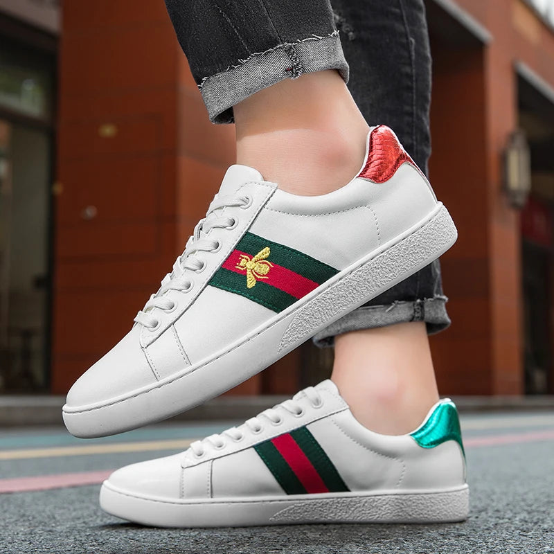 Sneakers Man Flat High-Quality Casual Sports Leather Comfortable Walking Shoes Luxury Design Original Skate Shoes for Men