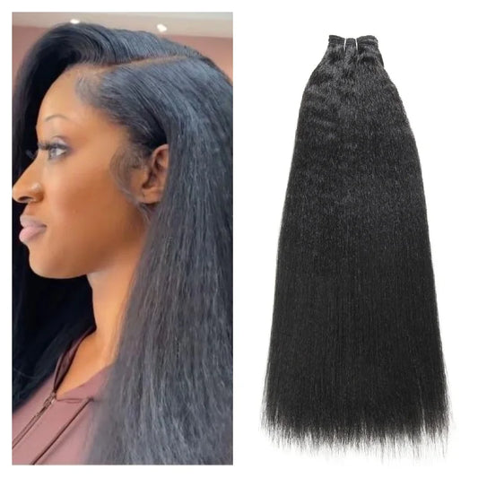 1Pcs/Pack Kinky Straight Hair Weaving 12-24 Inch Pure Color Synthetic Wave Hair Extension for Black Women Hair Bundles