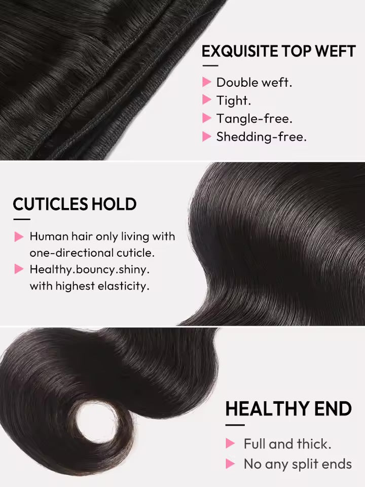 WestKiss Hair Body Wave Human Hair Bundles Brazilian Virgin Hair Bundles Natural Color 100% Human Hair Weave 1 or 3 Bundles Deal