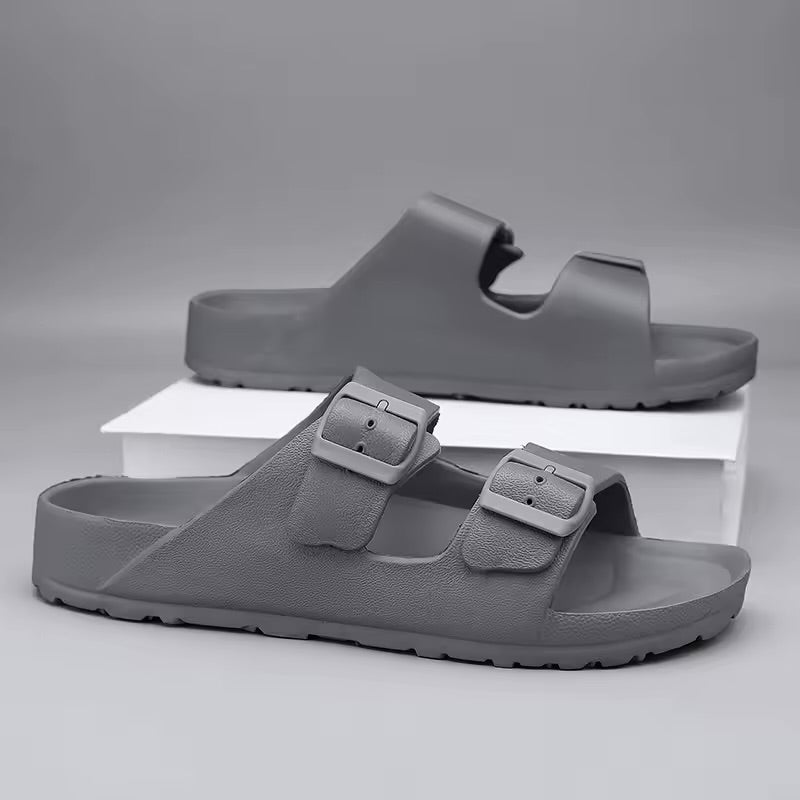 2025 Summer Adjustable Soft Slides Slippers For Men Flat EVA Slippers Lightweight Anti Slip Slippers Size 36-48 Dropshipping