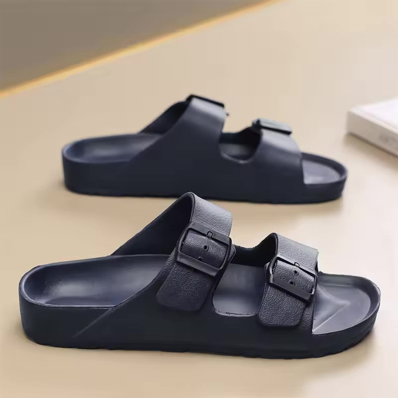2025 Summer Adjustable Soft Slides Slippers For Men Flat EVA Slippers Lightweight Anti Slip Slippers Size 36-48 Dropshipping