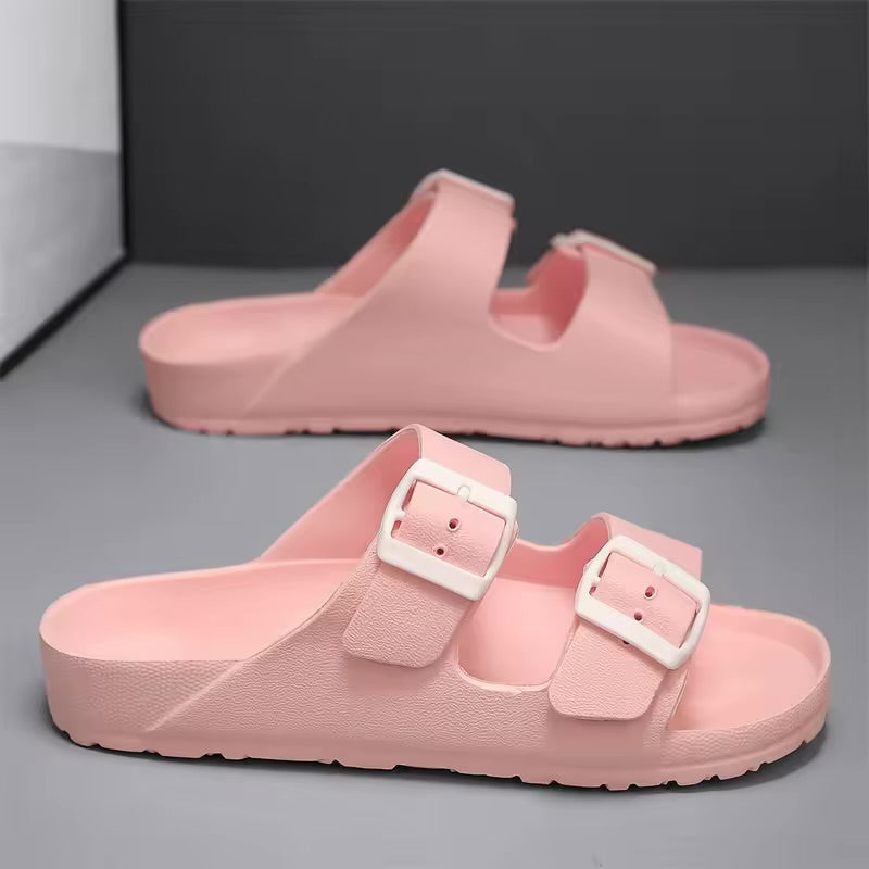 2025 Summer Adjustable Soft Slides Slippers For Men Flat EVA Slippers Lightweight Anti Slip Slippers Size 36-48 Dropshipping
