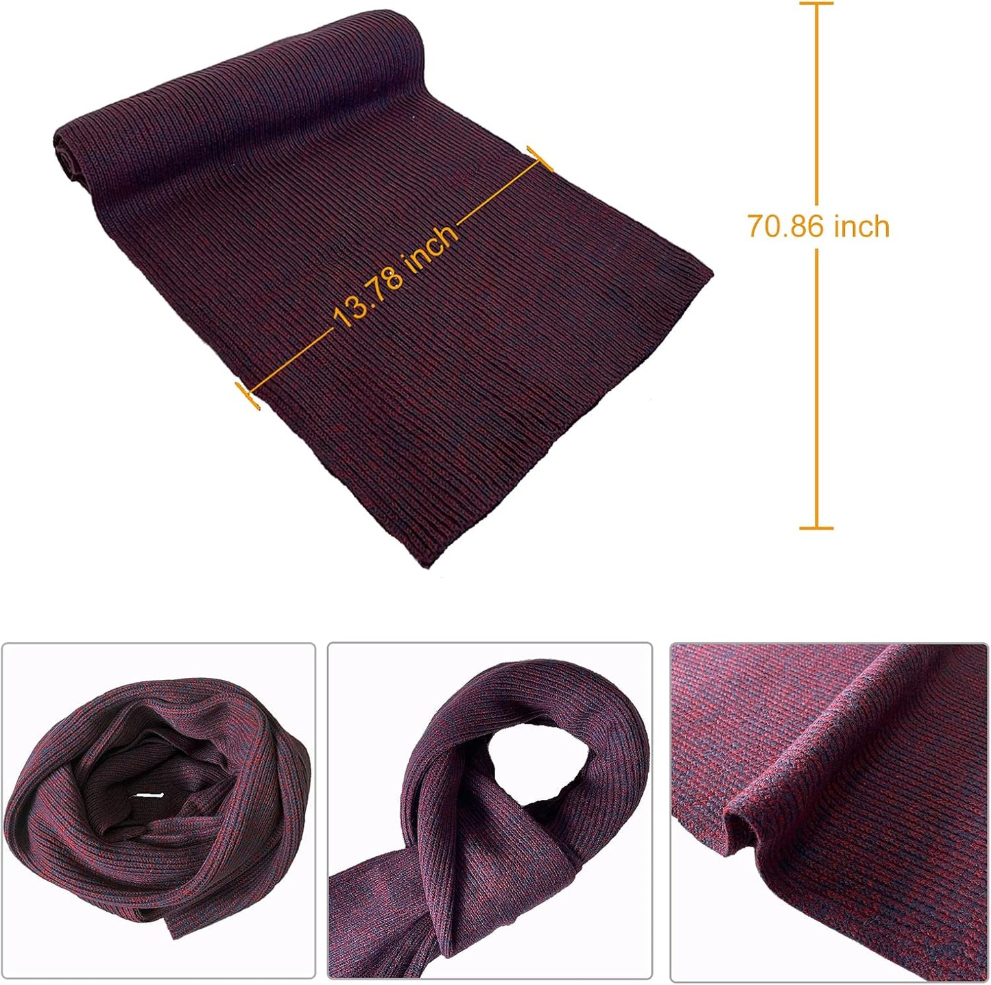 Winter Hats Scarf for Men with Touchscreen Gloves Men'S Scaves and Beanie Hat Themal Glove Set for Men Women