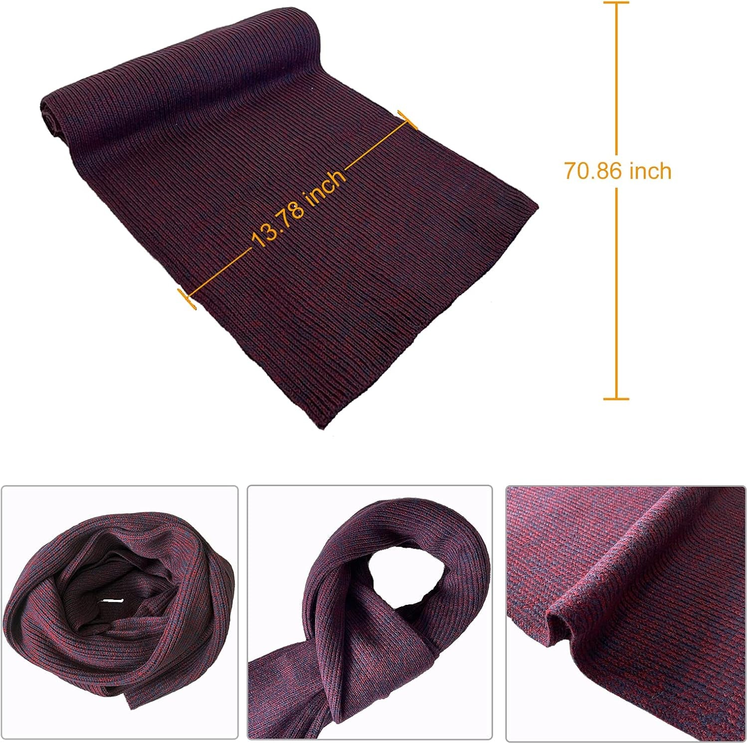 Winter Hats Scarf for Men with Touchscreen Gloves Men'S Scaves and Beanie Hat Themal Glove Set for Men Women