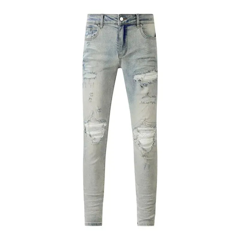 Men'S Jeans Designer Ksubi Jeans Miri Jeans Denim Jeans with Holes Mens Straight Leg Zipper Amari Jeans Hip Hop Stretch Slim-Fit Trousers True Jeans