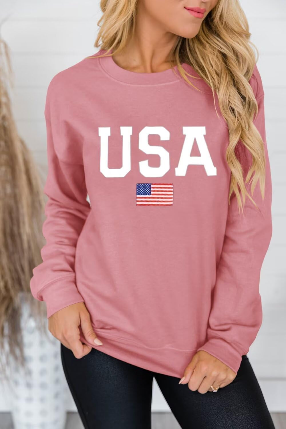 Womens Casual Long Sleeve Graphic Tee Shirts Crew Neck Sweatshirts Pullover Tops for Women