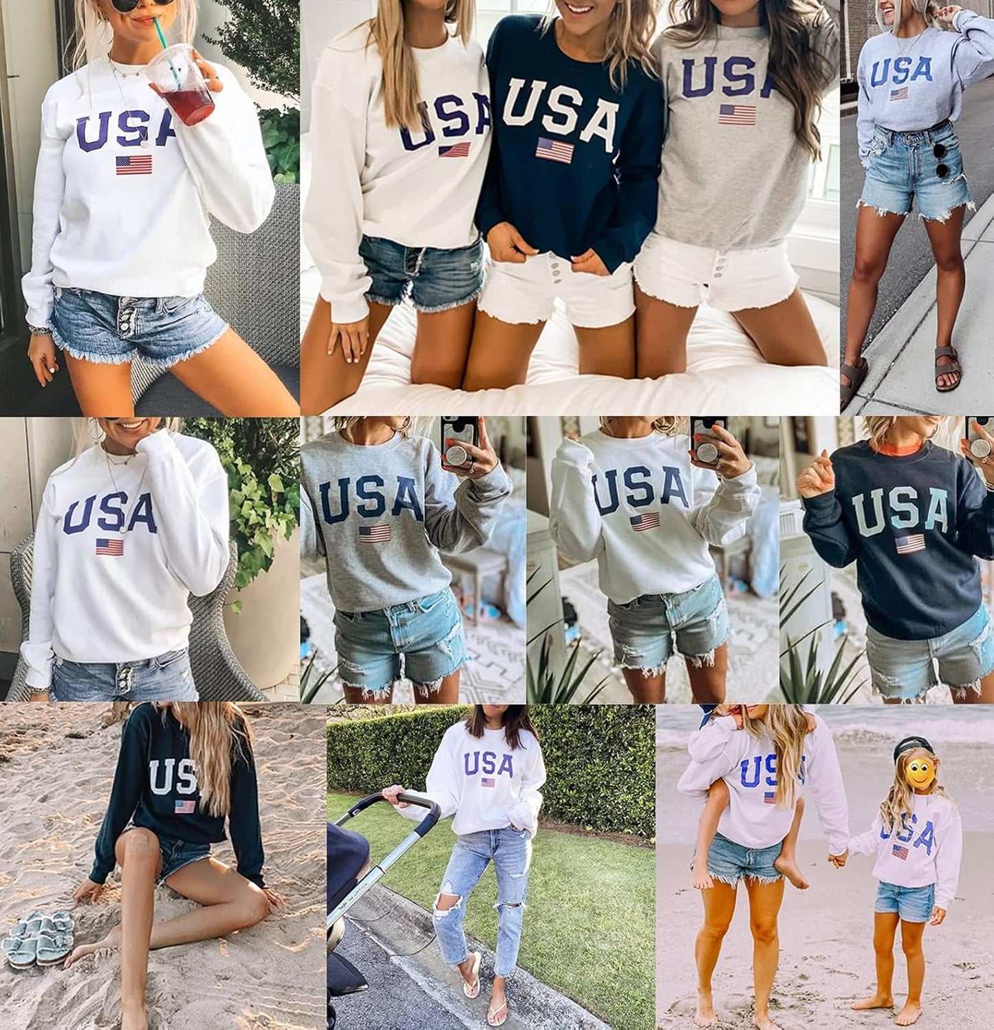 Womens Casual Long Sleeve Graphic Tee Shirts Crew Neck Sweatshirts Pullover Tops for Women