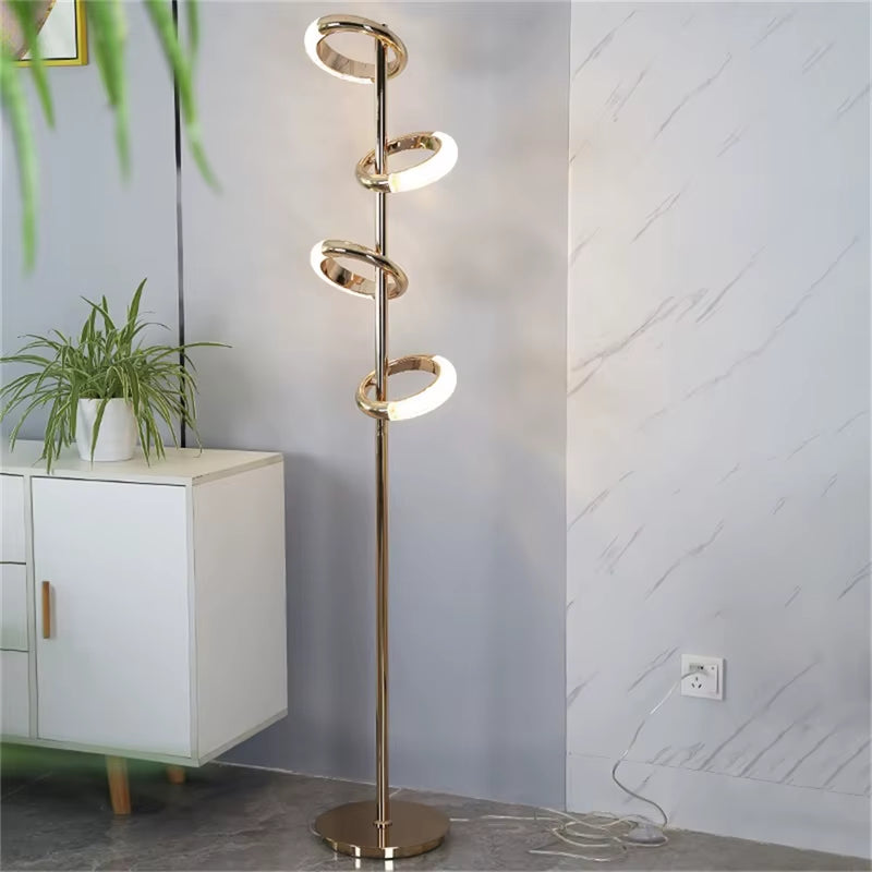 Nordic Creative Floor Lamp Lighting Modern LED round Rings Decorative for Home Living Bed Room