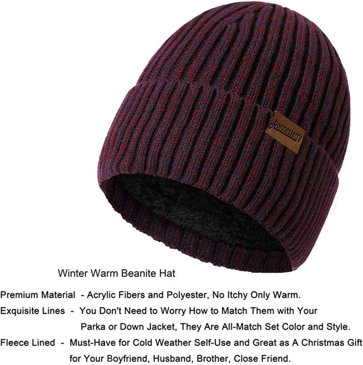 Winter Hats Scarf for Men with Touchscreen Gloves Men'S Scaves and Beanie Hat Themal Glove Set for Men Women