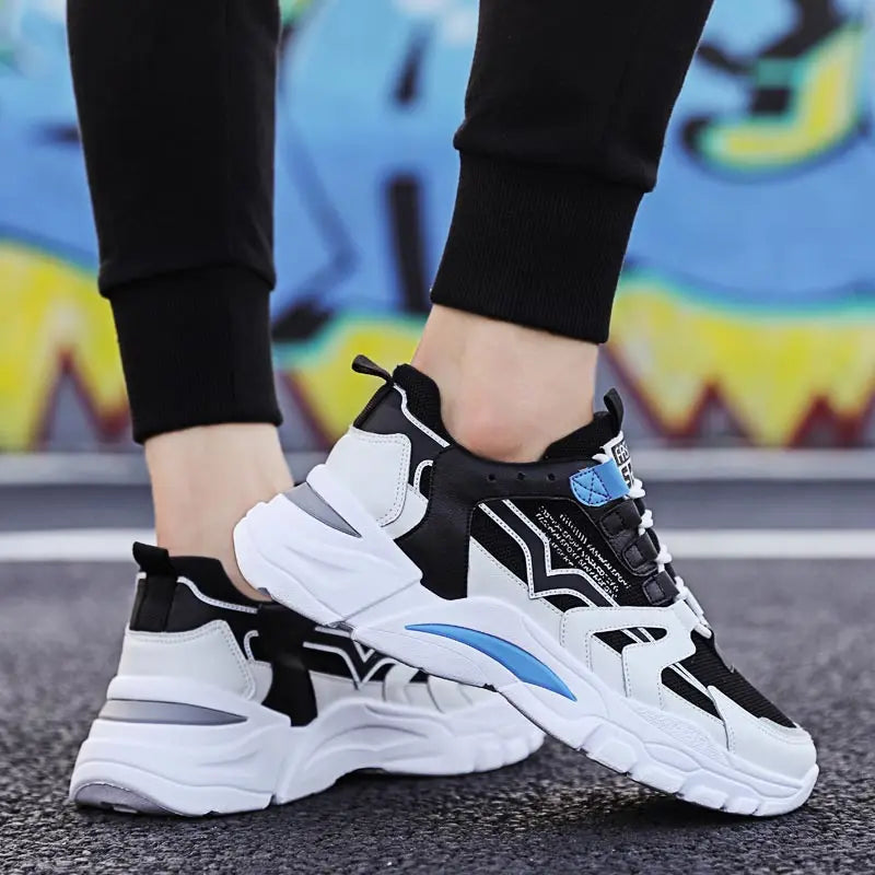 Big Size Chunky Height Man Sneakers Women Sport Shoes Man Running Shoes Men Sports Shoes for Boys Black Blue White Toning D-753