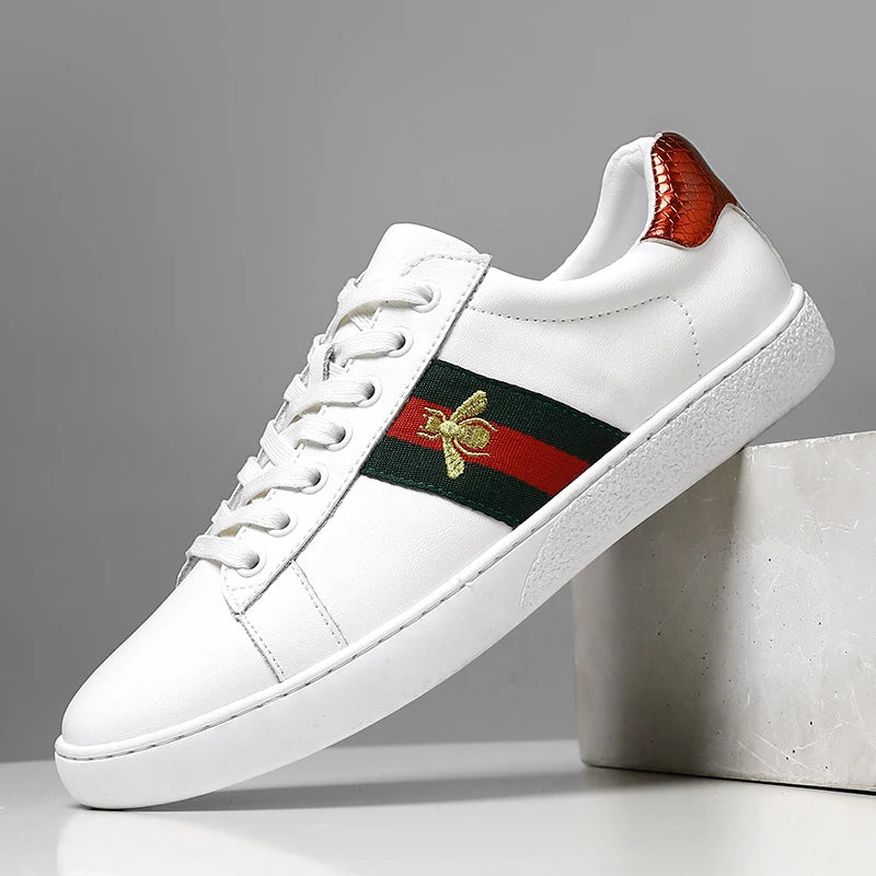 Sneakers Man Flat High-Quality Casual Sports Leather Comfortable Walking Shoes Luxury Design Original Skate Shoes for Men