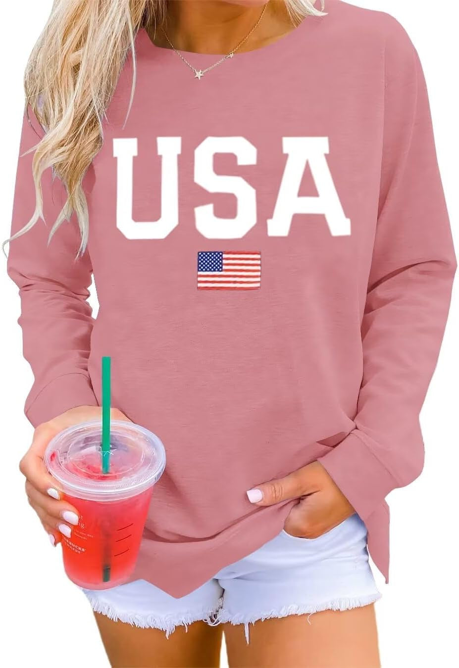 Womens Casual Long Sleeve Graphic Tee Shirts Crew Neck Sweatshirts Pullover Tops for Women