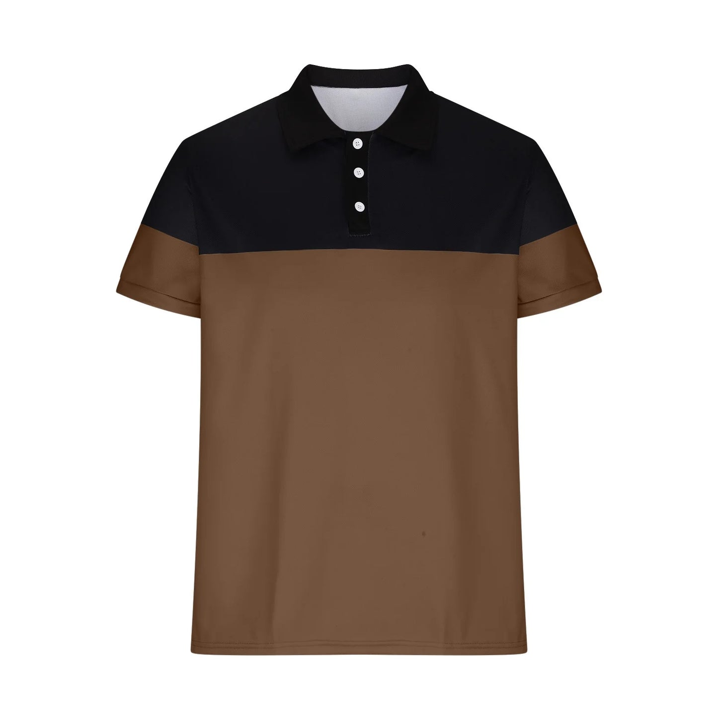 Mens Polo Shirts Short Sleeve Regular Fit Performance Moisture Wicking Casual Collared Color Block Golf Polo Shirts for Men Coffee L