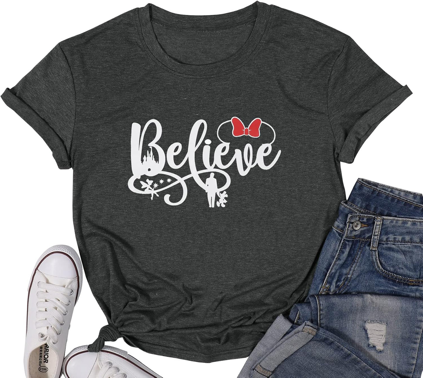 Magical Shirts for Women Magic Kingdom Shirt Happiest Place on Earth Shirt Family Vacation Tee Summer Short Sleeve Tops