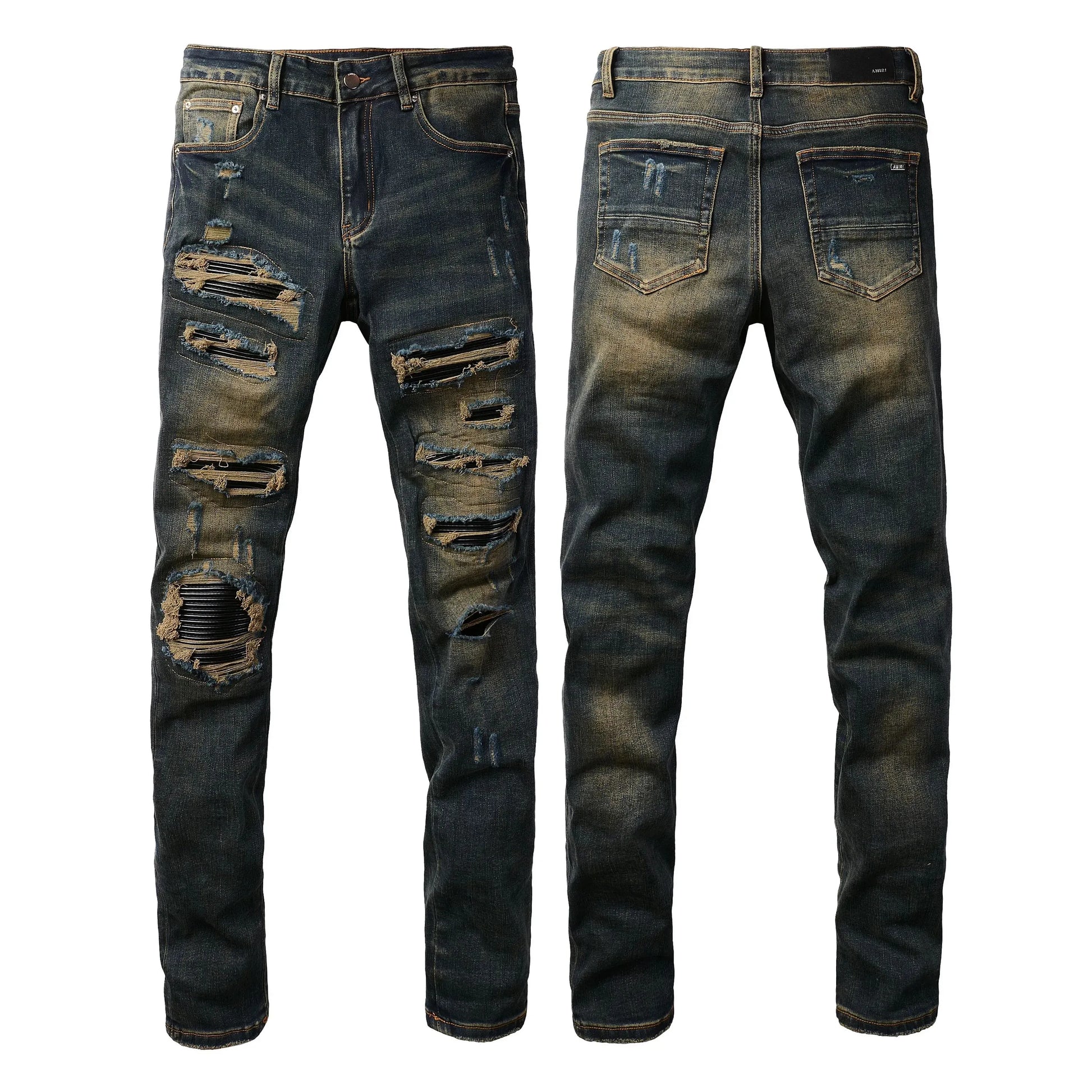 Men'S Jeans Designer Ksubi Jeans Miri Jeans Denim Jeans with Holes Mens Straight Leg Zipper Amari Jeans Hip Hop Stretch Slim-Fit Trousers True Jeans